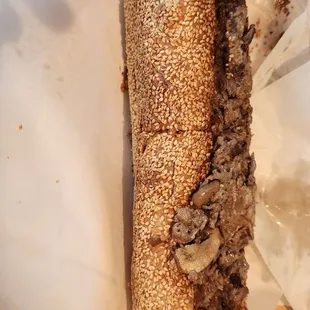 Great cheesesteak with a Philadelphia seeded roll
