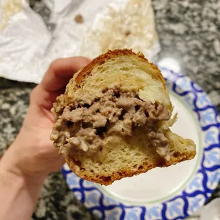 Cheesesteak with American cheese and it