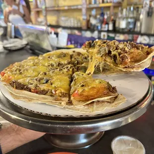 Chorizo Mexican Pizza- go for the large size.  Great for leftovers!