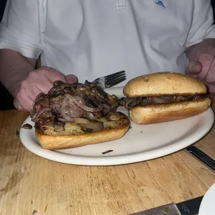 The steak sandwich was so deliciously seasoned. Husband and I Love this !