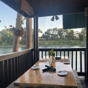 Riverside dining