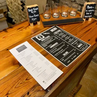 Wine menu and Small Plate Menu ...