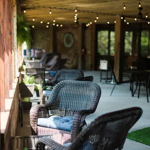 Relax on our patio with a glass or a bottle of your favorite!