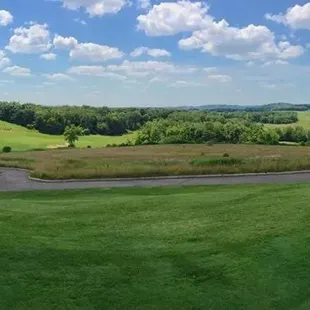 Perfect view from the practice putting green..