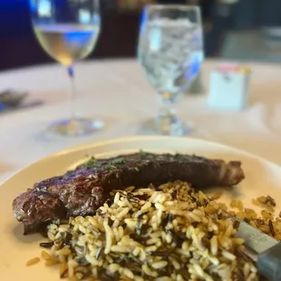 Steak  and rice