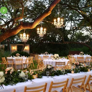 Stylish outdoor reception