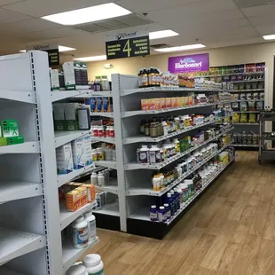 a wide view of the store