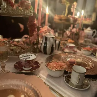 a table set for a tea party