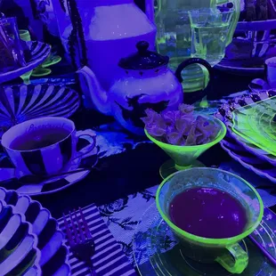 Beetlejuice Tea Party soup and pasta salad