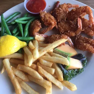 Coconut shrimp. I asked for the sweet pineapple sauce, not the cocktail sauce.