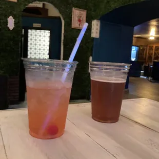 This is a Hazy beer... and my PUNCH LINE PUNCH!!!! Special Drink with a glow in the dark straw