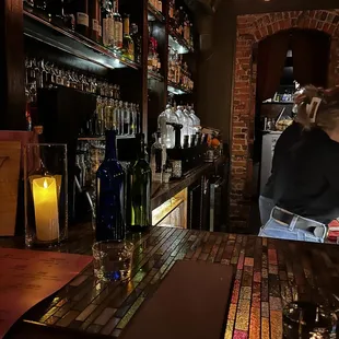 a bartender at a bar