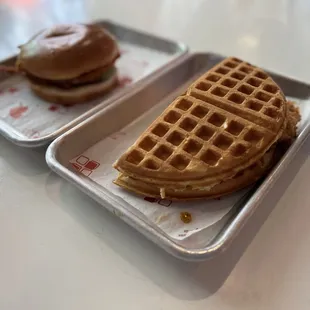 Buttermilk Fried Chicken &amp; Waffle and Chicken Sandwich (Brioche)