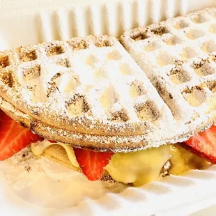 food, waffles