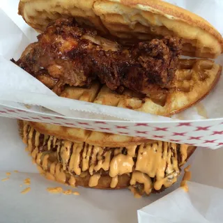 Buttermilk Fried Chicken and Waffle Sandwich