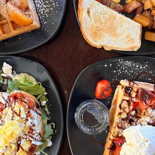 waffles, food