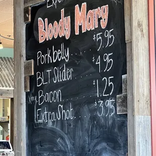 Want a special Bloody Mary experience?  Get one of their special garnishes!