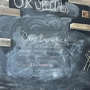 Crab Benedict special