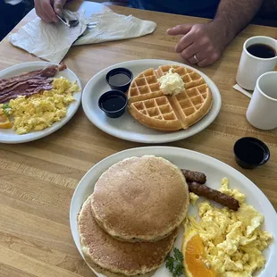 Waffle Factory combo and pancake combo