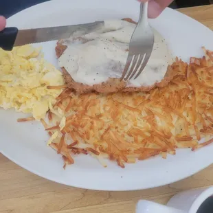 Country fried steak breakfast