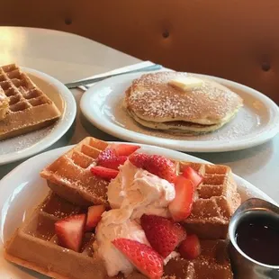 waffles, food
