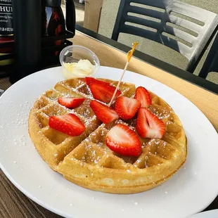 food, waffles