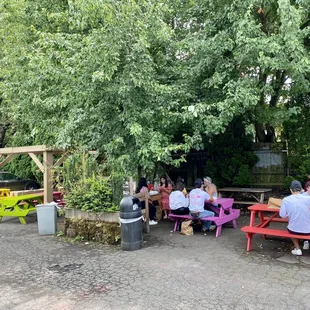 Outdoor Picnic Area at the Waffle Window