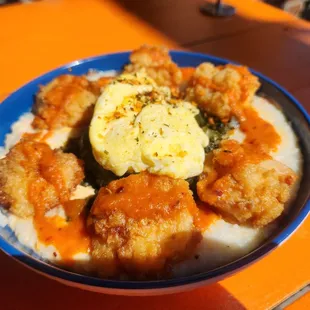 Fried Shrimp and Grits Bowl