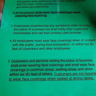 Do not enforce their own rules. Not only entering or ANY employee or cook.
