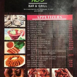 the menu