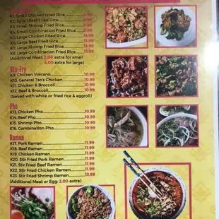 the menu