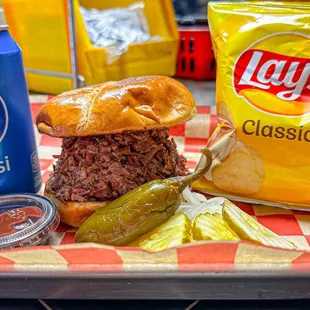 Chopped Brisket Sandwich
