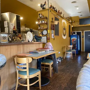the kitchen and dining area