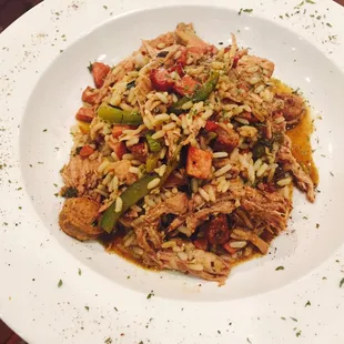 Cajun pulled pork jambalaya
