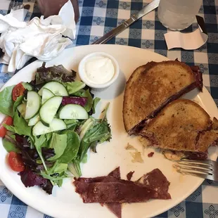 Reuben and side salad