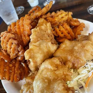 Golden Beer Battered Fish and Chips