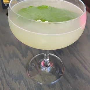 The Cesar: Botanist Gin, Basil, lime, ginger, black pepper