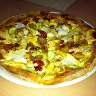 Postrio: Chicken &amp; Garlic Pizza