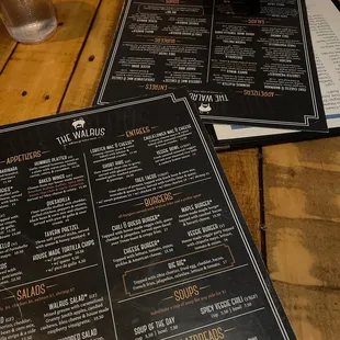a menu for a restaurant