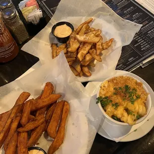 FRIES. And Mac and Cheese