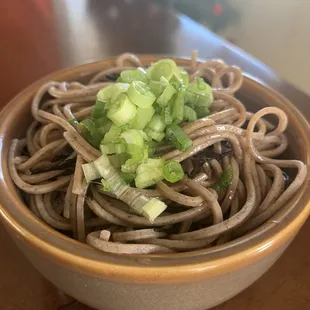 Cold soba is a very delicate and refreshing noodle dish