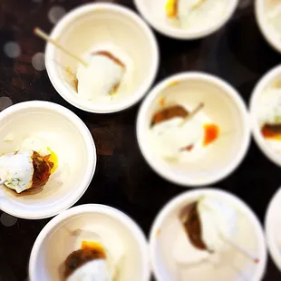 Meatballs and dill cream