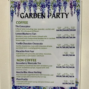 Spring specialty drinks