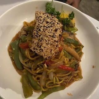 Sesame Crusted Maine Salmon & Gulf Shrimp*