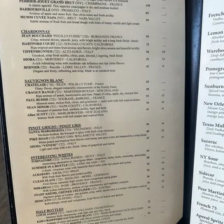 WHITE WINE SELECTIONS