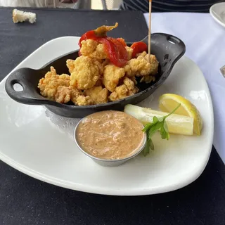 FRIED GATOR BITES WITH CAJUN REMOULADE