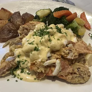 SMOTHERED SOFTSHELL CRAB