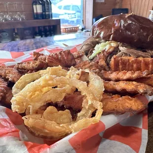 The famous onion rings are indeed very good.