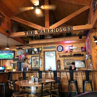 The bar area