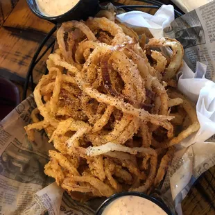 Onion rings they claim are legendary